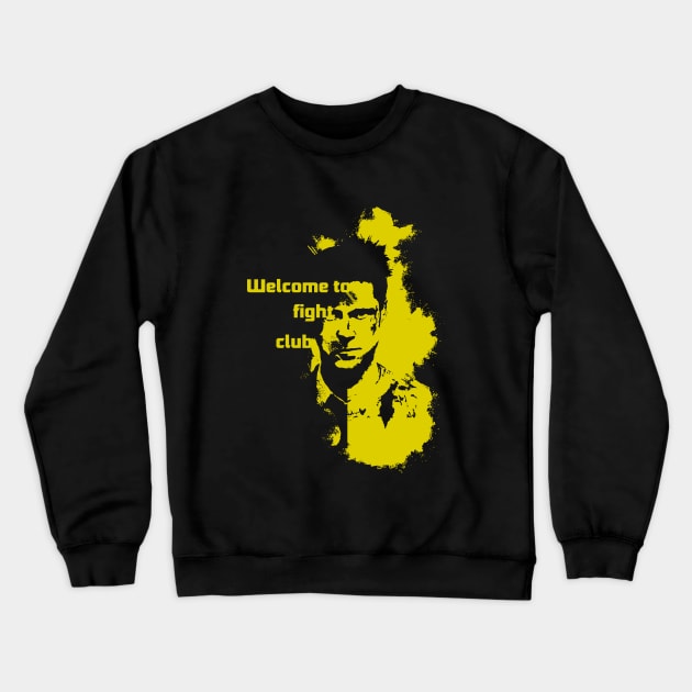 Welcome to fight club yellow Crewneck Sweatshirt by RataGorrata